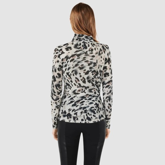 BCBGMaxAzria Turtleneck Top Leopard Print, NWT-Size XS - Picture 9 of 10
